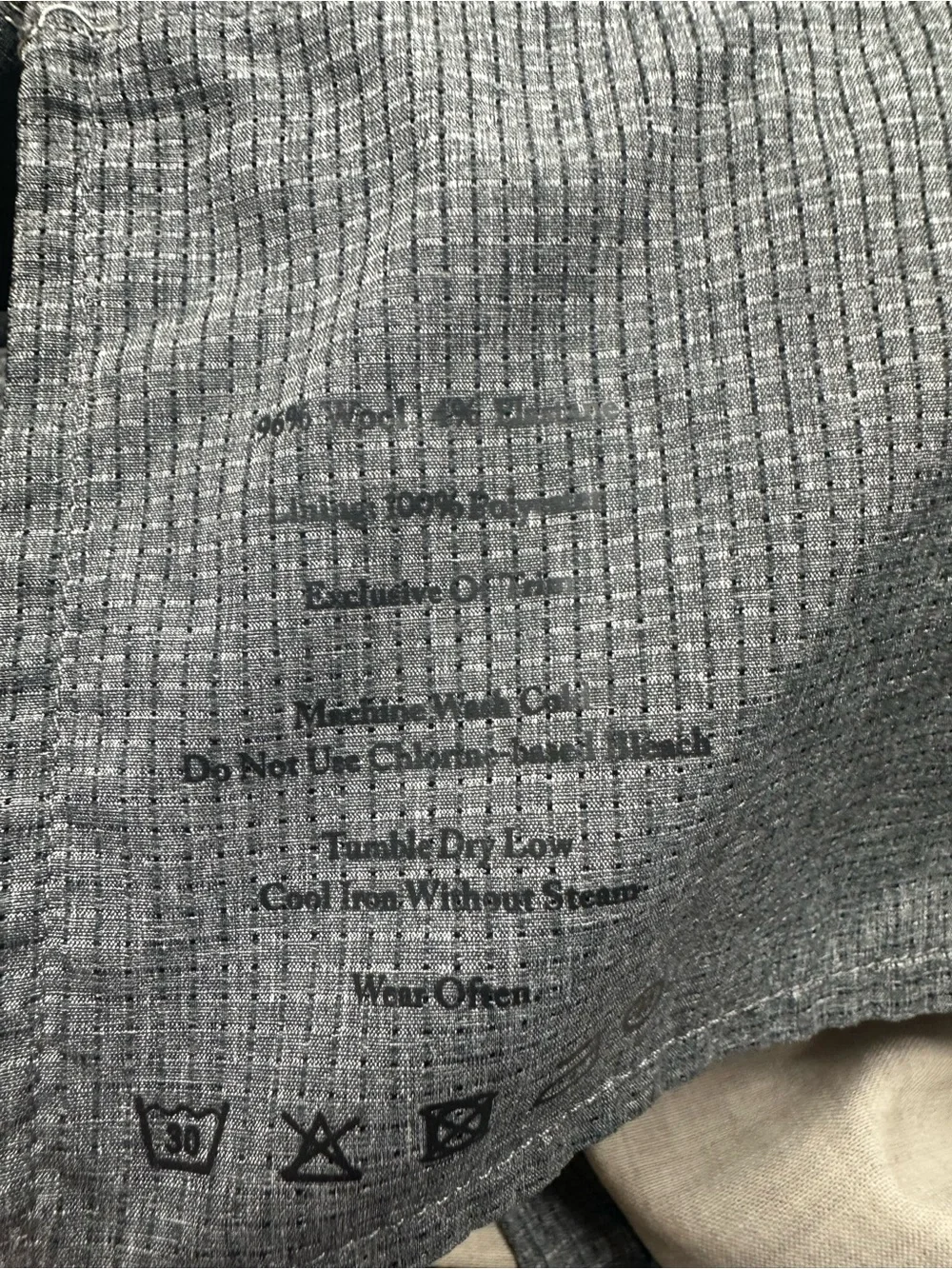 Greyson Rumson Jogger 34x30 Beige Side Tabs Wool Blend